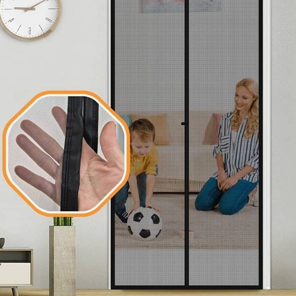 Magnetic Fly Screen Door Black 60 x 210 cm, image 3