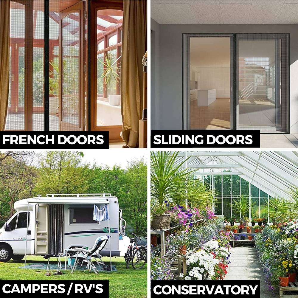 Magnetic Fly Screen Door Black 60 x 210 cm, image 6