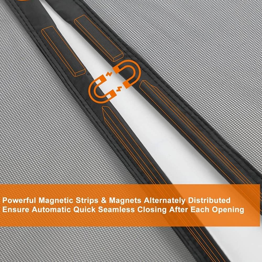 Magnetic Fly Screen Door Black 60 x 210 cm, image 9